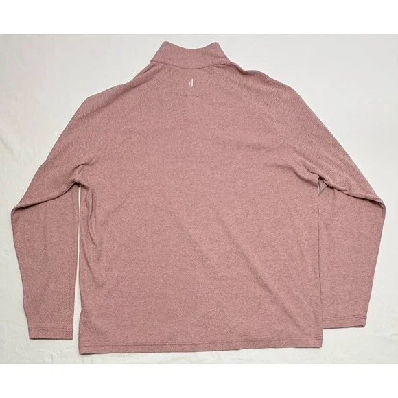NWT Johnnie-O Whaling Snap Henley Malibu Red Salmon Cotton Blend Pullover 2XL